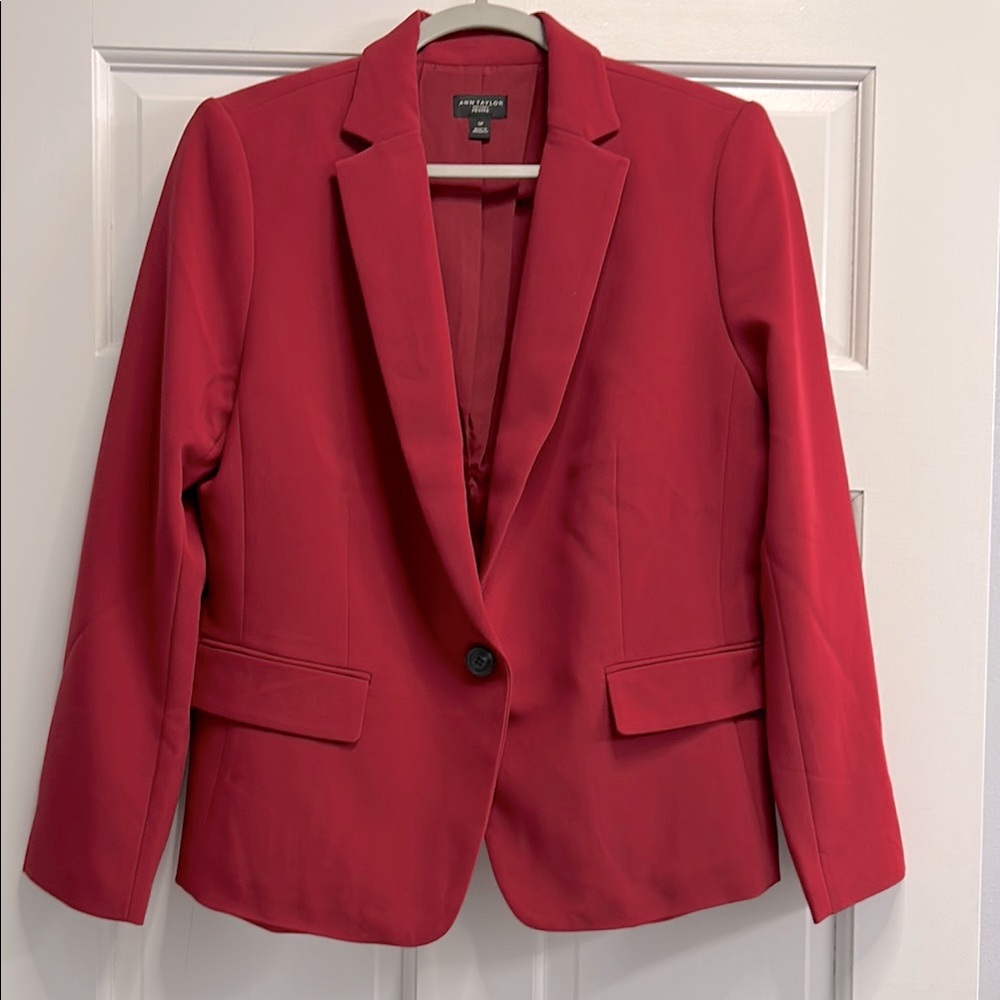Ann Taylor Factory women’s Red Blazer 12P